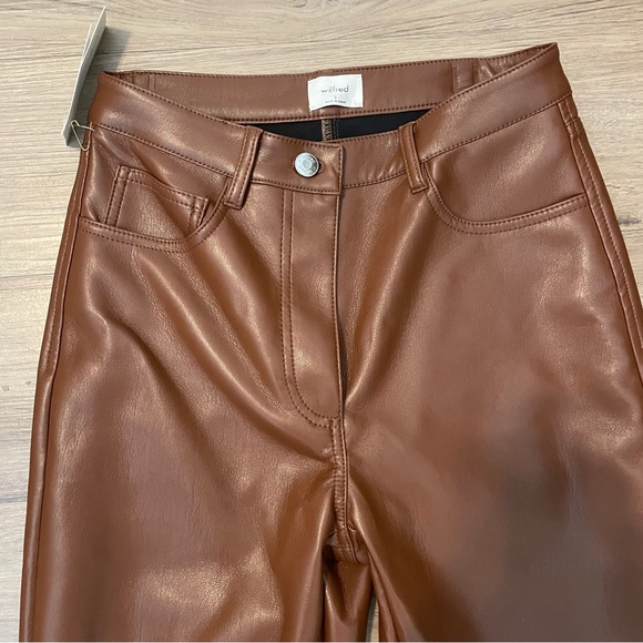 Aritzia Melina Pant Size 2 Color Cognac NWT - Picture 4 of 11